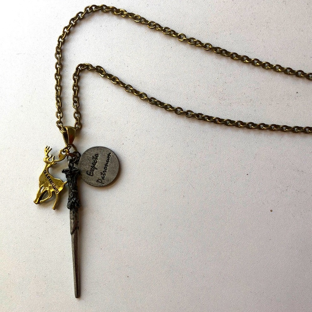 Harry potter characters magic wand necklace